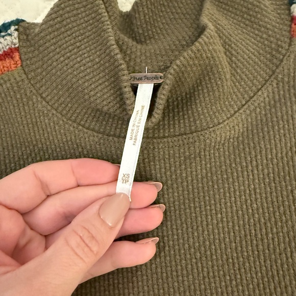 Free People Switch It Up Crochet-Trim Thermal Top - Picture 4 of 6